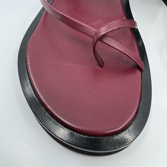 PARIS TEXAS Brooklyn Size 38 Croc Nappa Embossed Leather Toe Loop Sandals 8 - Picture 9 of 11